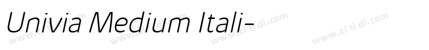 Univia Medium Itali字体转换